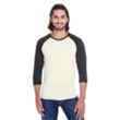 Threadfast Apparel Unisex Triblend 3/4-Sleeve Raglan | https://www.bestnamebadges.com