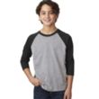 Next Level Apparel Youth CVC 3/4-Sleeve Raglan | https://www.bestnamebadges.com