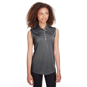 Puma Golf Ladies' Rotation Stripe Sleeveless Polo | https://www.bestnamebadges.com