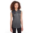 Puma Golf Ladies' Rotation Stripe Sleeveless Polo | https://www.bestnamebadges.com