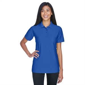UltraClub Ladies' Cool & Dry Elite Tonal Stripe Performan... | https://www.bestnamebadges.com