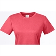 UltraClub Ladies' Cool & Dry Heathered Performance T-Shirt | https://www.bestnamebadges.com