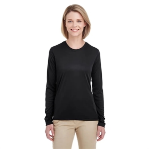 UltraClub Ladies' Cool & Dry Performance Long-Sleeve Top | https://www.bestnamebadges.com