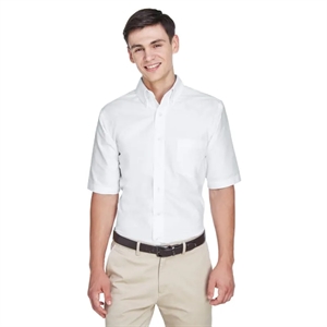 UltraClub Men's Classic Wrinkle-Resistant Short-Sleeve Ox... | https://www.bestnamebadges.com