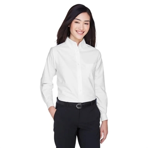 UltraClub Ladies' Classic Wrinkle-Resistant Long-Sleeve O... | https://www.bestnamebadges.com