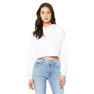 Bella + Canvas Ladies' Cropped Fleece Hoodie | https://www.bestnamebadges.com