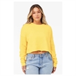 Bella + Canvas Ladies' Cropped Fleece Crew | https://www.bestnamebadges.com