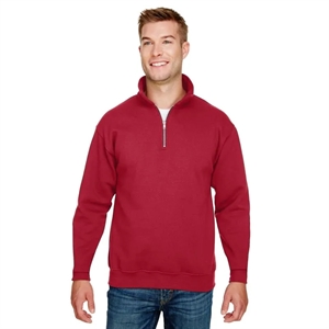 Bayside Unisex 9.5 Oz., 80/20 Quarter-Zip Pullover Sweats... | https://www.bestnamebadges.com