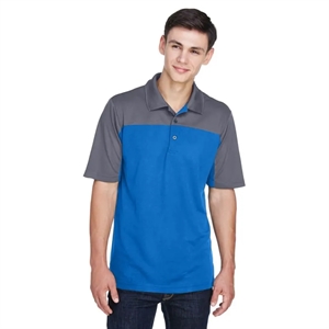 CORE365 Men's Balance Colorblock Performance Pique Polo | https://www.bestnamebadges.com