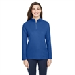 CORE365 Ladies' Fusion ChromaSoft™ Pique Quarter-Zip | https://www.bestnamebadges.com