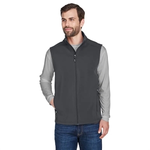 CORE365 Men's Cruise Two-Layer Fleece Bonded Soft Shell Vest | https://www.bestnamebadges.com