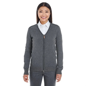 Devon & Jones Ladies' Manchester Fully-Fashioned Full-Zip... | https://www.bestnamebadges.com