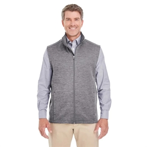 Devon & Jones Men's Newbury Melange Fleece Vest | https://www.bestnamebadges.com