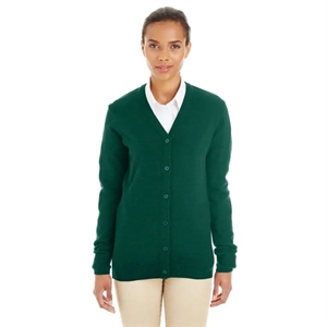 Harriton Ladies' Pilbloc™ V-Neck Button Cardigan Sweater | https://www.bestnamebadges.com