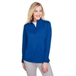 Harriton Ladies' Advantage Snag Protection Plus Quarter-Zip | https://www.bestnamebadges.com