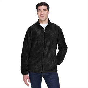 Harriton Men's Tall 8 Oz. Full-Zip Fleece | https://www.bestnamebadges.com