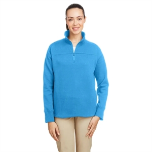 Nautica Ladies' Anchor Quarter-Zip Pullover | https://www.bestnamebadges.com