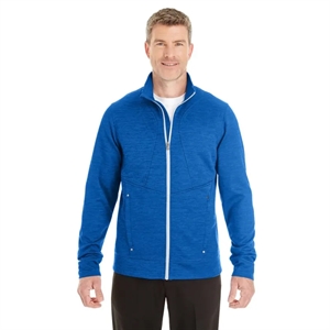 North End Men's Amplify Melange Fleece Jacket | https://www.bestnamebadges.com