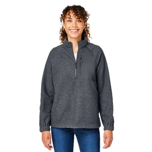 North End Ladies' Aura Sweater Fleece Quarter-Zip | https://www.bestnamebadges.com