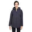 North End Ladies' City Hybrid Soft Shell Hooded Jacket | https://www.bestnamebadges.com