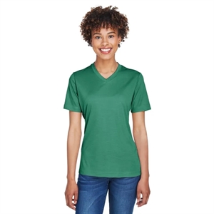 Team 365 Ladies' Sonic Heather Performance T-Shirt | https://www.bestnamebadges.com