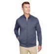 UltraClub Men's Navigator Heather Performance Full-Zip | https://www.bestnamebadges.com