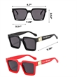 Chic Style W/ Fashion Square Sunglasses | https://www.bestnamebadges.com