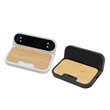 Bamboo 2-in-1 Wireless Charging Pad with Digital Clock | https://www.bestnamebadges.com