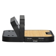 Bamboo 2-in-1 Wireless Charging Pad with Digital Clock | https://www.bestnamebadges.com
