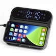 Bamboo 2-in-1 Wireless Charging Pad with Digital Clock | https://www.bestnamebadges.com