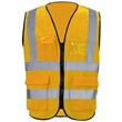 Class 2 Hi Vis Reflective Tape Safety Vest With 4 Pockets | https://www.bestnamebadges.com