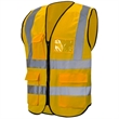 Class 2 Hi Vis Reflective Tape Safety Vest With 4 Pockets | https://www.bestnamebadges.com