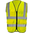 Class 2 Hi Vis Reflective Tape Safety Vest With 4 Pockets | https://www.bestnamebadges.com