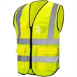 Class 2 Hi Vis Reflective Tape Safety Vest With 4 Pockets | https://www.bestnamebadges.com