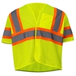 Hi Vis Reflective Tape Mesh Class 3 Safety Hook & Loop Vest | https://www.bestnamebadges.com