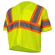 Hi Vis Reflective Tape Mesh Class 3 Safety Hook & Loop Vest | https://www.bestnamebadges.com