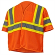 Hi Vis Reflective Tape Mesh Class 3 Safety Hook & Loop Vest | https://www.bestnamebadges.com