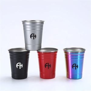 Single Wall 16oz Stainless Steel Cold Drink Cup Tumbler