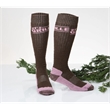 USA Wool Knee High Ski/Snowboard Socks With Knit In Design | https://www.bestnamebadges.com