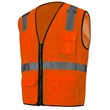 Hi Viz Class 2 Safety Zipper Vest Reflective X Back 4 Pocket | https://www.bestnamebadges.com
