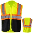 Hi Viz Class 2 Reflective Tape Safety Zipper Vest w/ Pocket | https://www.bestnamebadges.com