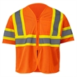 Hi Viz Class 3 Reflective Tape Mesh Safety Zip Pocket Vest | https://www.bestnamebadges.com