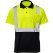 Hi Vis Color Block Breathable Reflective Safety Polo Shirt | https://www.bestnamebadges.com
