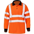 High Vis Class 3 Reflective Safety Long Sleeve Polo Shirt | https://www.bestnamebadges.com