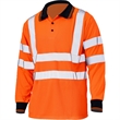 High Vis Class 3 Reflective Safety Long Sleeve Polo Shirt | https://www.bestnamebadges.com