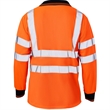High Vis Class 3 Reflective Safety Long Sleeve Polo Shirt | https://www.bestnamebadges.com