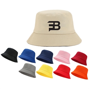 Cotton Bucket Hat Unisex Trendy Lightweight  UV Protection