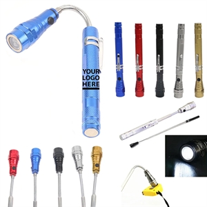 3 LED Telescopic Extensible Double Magnetic Flashlight