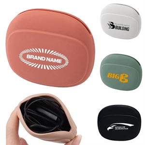 Promotional Earbuds Data Cable Silicone Case Storage Box