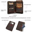 5-cigar Portable Genuine Leather Cigar Case | https://www.bestnamebadges.com
